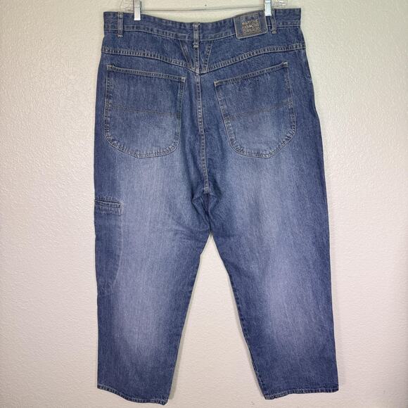 Marithe Francois Girbaud Jeans Mens 40 Baggy Wide Leg Carpenter Y2K 90s Vintage - Picture 2 of 15